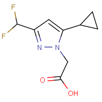 CAS:1002032-66-7 | PC410303 | [5-Cyclopropyl-3-(difluoromethyl)-1H-pyrazol-1-yl]acetic acid