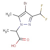 CAS:1005631-80-0 | PC410349 | 2-[4-Bromo-3-(difluoromethyl)-5-methyl-1H-pyrazol-1-yl]propanoic acid