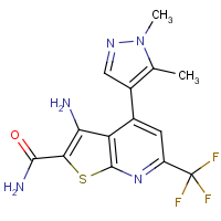 CAS: 1005632-64-3 | PC410352 | 3-Amino-4-(1,5-dimethyl-1H-pyrazol-4-yl)-6-(trifluoromethyl)thieno[2,3-b]pyridine-2-carboxamide
