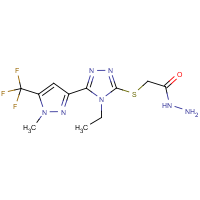 CAS:1005632-86-9 | PC410353 | 2-({4-Ethyl-5-[1-methyl-5-(trifluoromethyl)-1H-pyrazol-3-yl]-4H-1,2,4-triazol-3-yl}sulfanyl)acetohydrazide