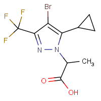 CAS:1006320-26-8 | PC410375 | 2-[4-Bromo-5-cyclopropyl-3-(trifluoromethyl)-1H-pyrazol-1-yl]propanoic acid