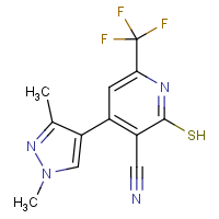 CAS:1006333-10-3 | PC410382 | 4-(1,3-Dimethyl-1H-pyrazol-4-yl)-2-sulfanyl-6-(trifluoromethyl)pyridine-3-carbonitrile
