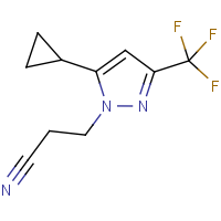 CAS:1006334-01-5 | PC410386 | 3-[5-Cyclopropyl-3-(trifluoromethyl)-1H-pyrazol-1-yl]propanenitrile