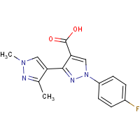CAS: 1006334-14-0 | PC410388 | 1-(4-Fluorophenyl)-1',3'-dimethyl-1H,1'H-3,4'-bipyrazole-4-carboxylic acid