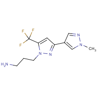 CAS: 1006336-71-5 | PC410392 | 3-[1'-Methyl-5-(trifluoromethyl)-1H,1'H-3,4'-bipyrazol-1-yl]propan-1-amine
