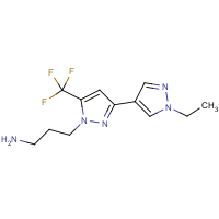 CAS: 1006336-85-1 | PC410395 | 3-[1'-Ethyl-5-(trifluoromethyl)-1H,1'H-3,4'-bipyrazol-1-yl]propan-1-amine