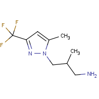 CAS: 1006342-58-0 | PC410402 | 2-Methyl-3-[5-methyl-3-(trifluoromethyl)-1H-pyrazol-1-yl]propan-1-amine