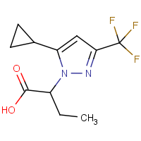 CAS: 1006348-77-1 | PC410414 | 2-[5-Cyclopropyl-3-(trifluoromethyl)-1H-pyrazol-1-yl]butanoic acid