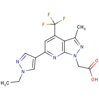 CAS:1006444-20-7 | PC410444 | [6-(1-Ethyl-1H-pyrazol-4-yl)-3-methyl-4-(trifluoromethyl)-1H-pyrazolo[3,4-b]pyridin-1-yl]acetic acid