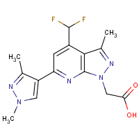 CAS:1006444-98-9 | PC410447 | [4-(Difluoromethyl)-6-(1,3-dimethyl-1H-pyrazol-4-yl)-3-methyl-1H-pyrazolo[3,4-b]pyridin-1-yl]acetic acid