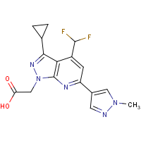CAS:1006445-08-4 | PC410448 | [3-Cyclopropyl-4-(difluoromethyl)-6-(1-methyl-1H-pyrazol-4-yl)-1H-pyrazolo[3,4-b]pyridin-1-yl]acetic acid