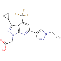 CAS:1006477-52-6 | PC410485 | [3-Cyclopropyl-6-(1-ethyl-1H-pyrazol-4-yl)-4-(trifluoromethyl)-1H-pyrazolo[3,4-b]pyridin-1-yl]acetic acid