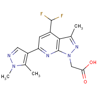 CAS:1006477-98-0 | PC410486 | [4-(Difluoromethyl)-6-(1,5-dimethyl-1H-pyrazol-4-yl)-3-methyl-1H-pyrazolo[3,4-b]pyridin-1-yl]acetic acid