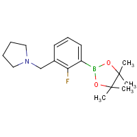 CAS: 1256360-38-9 | PC412478 | 2-Fluoro-3-pyrrolidinomethylphenylboronic acid, pinacol ester