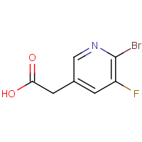 CAS:1227593-08-9 | PC421080 | (6-Bromo-5-fluoro-pyridin-3-yl)-acetic acid