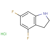 CAS:1803601-85-5 | PC421116 | 4,6-Difluoro-2,3-dihydro-1h-indole hcl