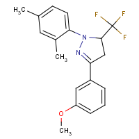 CAS:  | PC430101 | 1-(2,4-Dimethylphenyl)-3-(3-methoxyphenyl)-5-(trifluoromethyl)-4,5-dihydro-1H-pyrazole