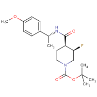 CAS: 1980007-54-2 | PC430104 | (3R,4S)-tert-Butyl 3-fluoro-4-((R)-1-(4-methoxyphenyl)ethylcarbamoyl)piperidine-1-carboxylate
