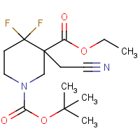 CAS: 1334417-56-9 | PC430134 | 1-tert-Butyl 3-ethyl 3-(cyanomethyl)-4,4-difluoropiperidine-1,3-dicarboxylate