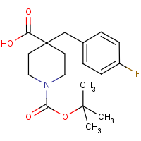 CAS:906329-50-8 | PC430142 | 1-(tert-Butoxycarbonyl)-4-(4-fluorobenzyl)piperidine-4-carboxylic acid