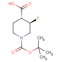CAS:1864003-59-7 | PC430222 | (3,4)-Trans-1-(tert-Butoxycarbonyl)-3-fluoropiperidine-4-carboxylic acid