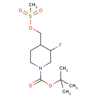 CAS:1824168-69-5 | PC430240 | tert-Butyl 3-fluoro-4-((methylsulfonyloxy)methyl)piperidine-1-carboxylate