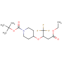 CAS: 1864074-89-4 | PC430264 | tert-Butyl 4-(4-ethoxy-1,1,1-trifluoro-4-oxobutan-2-yloxy)piperidine-1-carboxylate