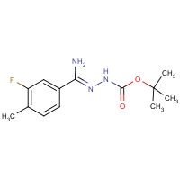 CAS:1053655-97-2 | PC446005 | N'-[1-Amino-1-(3-fluoro-4-methylphenyl)methylidene]hydrazinecarboxylic acid tert-butyl ester