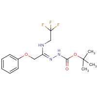 CAS:1053657-91-2 | PC446011 | N'-[2-Phenoxy-1-(2,2,2-trifluoroethylamino)ethylidene]hydrazinecarboxylic acid tert-butyl ester