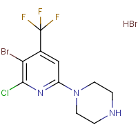 CAS:1208081-40-6 | PC446019 | 1'-(5-Bromo-6-chloro-4-(trifluoromethyl)pyridin-2-yl)piperazine hydrobromide