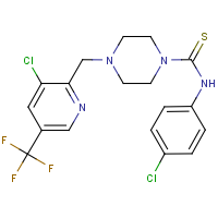 CAS:1311278-34-8 | PC446042 | 4-(3-Chloro-5-trifluoromethyl-pyridin-2-ylmethyl)-piperazine-1-carbothioic acid (4-chloro-phenyl)-amide