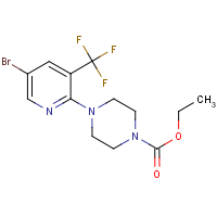 CAS: 1401522-00-6 | PC446071 | 4-(5-Bromo-3-trifluoromethyl-pyridin-2-yl)-piperazine-1-carboxylic acid ethyl ester