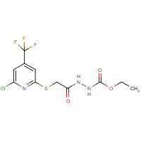 CAS: 1431555-13-3 | PC446079 | N'-[2-(6-Chloro-4-trifluoromethyl-pyridin-2-ylsulphanyl)-acetyl]-hydrazinecarboxylic acid ethyl ester