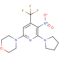 CAS: 1431555-34-8 | PC446081 | 4-(5-Nitro-6-pyrrolidin-1-yl-4-trifluoromethyl-pyridin-2-yl)-morpholine