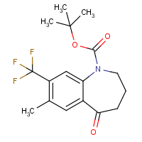 CAS:872624-59-4 | PC448036 | tert-Butyl 7-methyl-5-oxo-8-(trifluoromethyl)-2,3,4,5-tetrahydro-1H-benzo[b]azepine-1-carboxylate