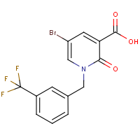 CAS: 338982-36-8 | PC4641 | 5-Bromo-2-oxo-1-[3-(trifluoromethyl)benzyl]-1,2-dihydro-3-pyridinecarboxylic acid