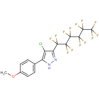 CAS: 1029649-80-6 | PC4682 | 4-Chloro-5-(4-methoxyphenyl)-3-perfluorohexyl-1H-pyrazole