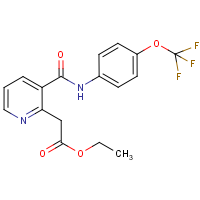 CAS: 338392-13-5 | PC4908 | Ethyl 2-(3-{[4-(trifluoromethoxy)anilino]carbonyl}pyridin-2-yl)acetate