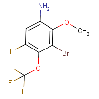 CAS: 1823602-75-0 | PC500574 | 3-Bromo-5-fluoro-2-methoxy-4-(trifluoromethoxy)aniline