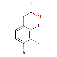 CAS: 1824057-10-4 | PC500620 | 4-Bromo-3-fluoro-2-iodophenylacetic acid