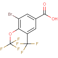 CAS: 1980035-69-5 | PC501356 | 3-Bromo-4-(trifluoromethoxy)-5-(trifluoromethyl)benzoic acid