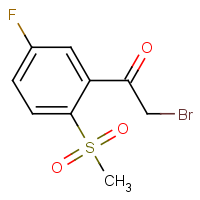CAS:1980076-40-1 | PC501394 | 5-Fluoro-2-(methylsulphonyl)phenacyl bromide