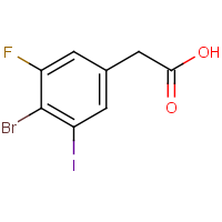 CAS: 1936551-74-4 | PC501661 | 4-Bromo-3-fluoro-5-iodophenylacetic acid