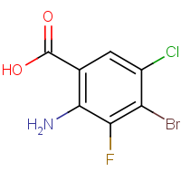 CAS: 1698027-17-6 | PC502129 | 2-Amino-4-bromo-5-chloro-3-fluorobenzoic acid