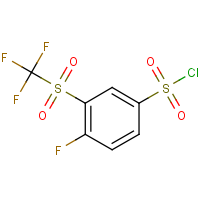 CAS:1027345-07-8 | PC502180 | 4-Fluoro-3-[(trifluoromethyl)sulphonyl]benzenesulphonyl chloride