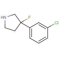 CAS:1565489-33-9 | PC510218 | 3-(3-Chlorophenyl)-3-fluoropyrrolidine