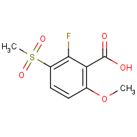 CAS: 2006277-17-2 | PC510291 | 2-Fluoro-6-methoxy-3-(methylsulfonyl)benzoic acid