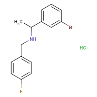 CAS:  | PC512019 | 1-(3-Bromophenyl)-N-[(4-fluorophenyl)methyl]ethanamine hydrochloride