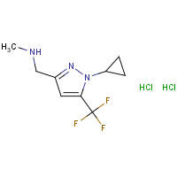 CAS: | PC512033 | 3-(N-Methyl-aminomethyl)-1-(cyclopropyl)-5-(trifluoromethyl)-1H-pyrazole dihydrochloride