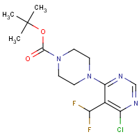 CAS:2149590-34-9 | PC520062 | tert-Butyl 4-[6-chloro-5-(difluoromethyl)pyrimidin-4-yl]piperazine-1-carboxylate